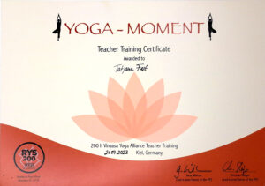 Yoga-Moment Theacher Training Certificate